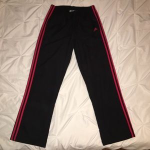 Adidas black and red track pants  M